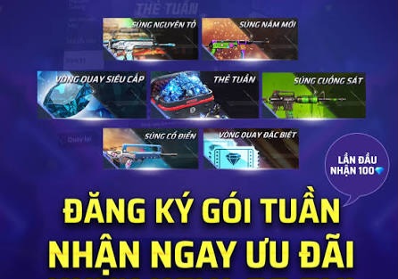 Thẻ Tuần,Tháng,Nâng Cấp Free Fire ( Xong 1s )